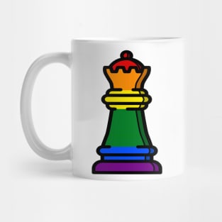 gay pride chess queen Mug